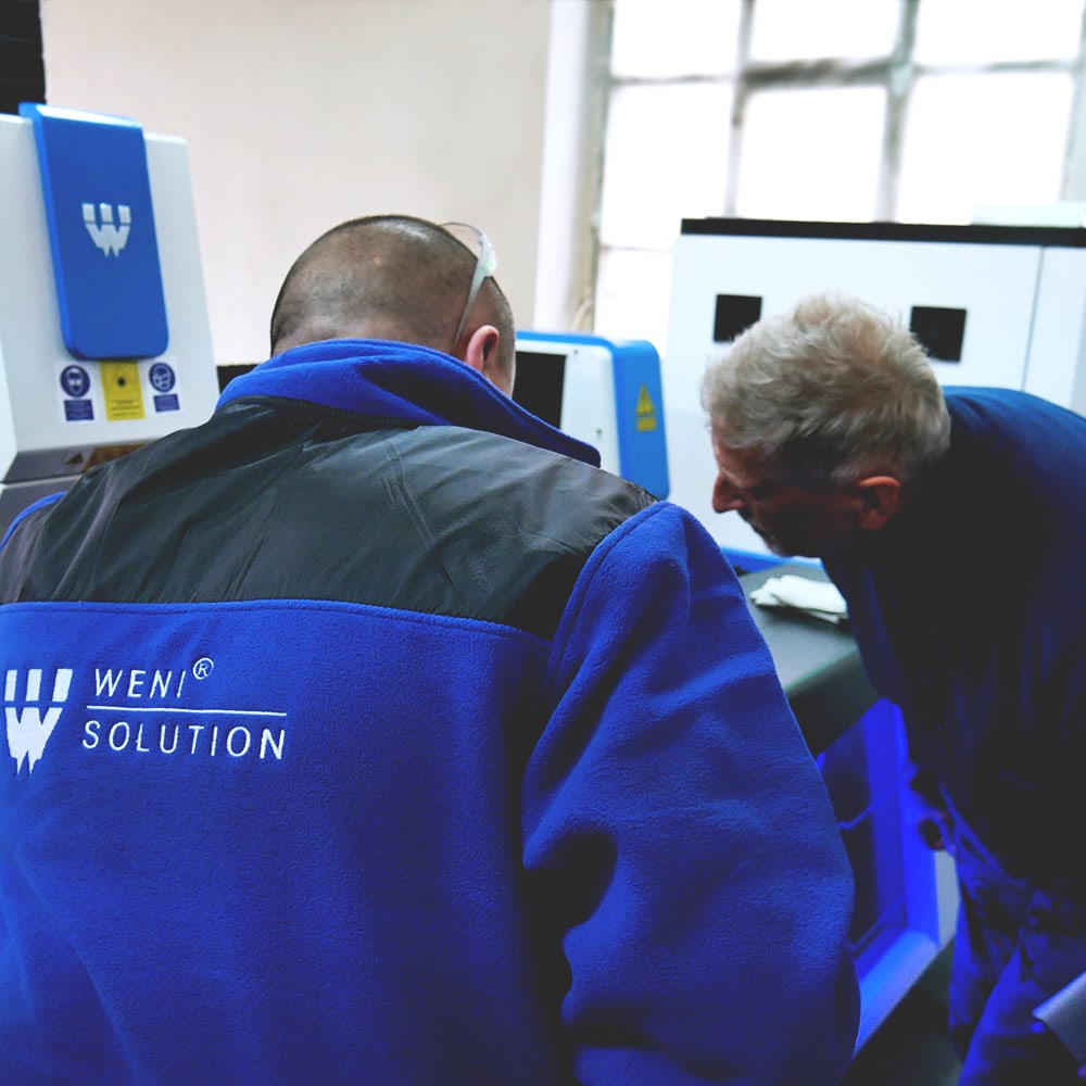 Weni Solution Fibre Laser Model WS-A cutting element selection training